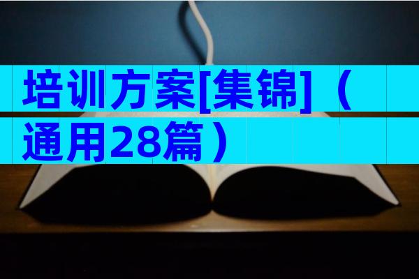培训方案[集锦]（通用28篇）